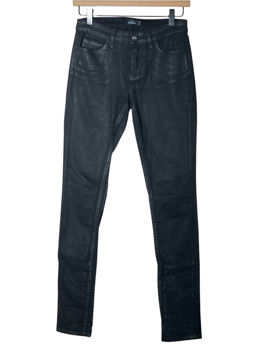 kate spade Black Coated Skinny Jeans size 25 B95